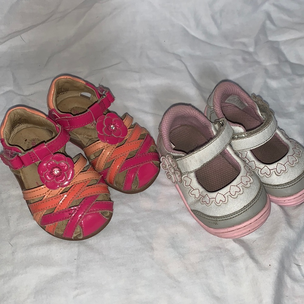 2 pair Shoes Size 3.5 and 4